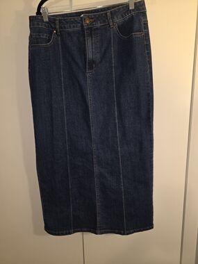 Rachel Zoe Dark Blue Denim Maxi Skirt